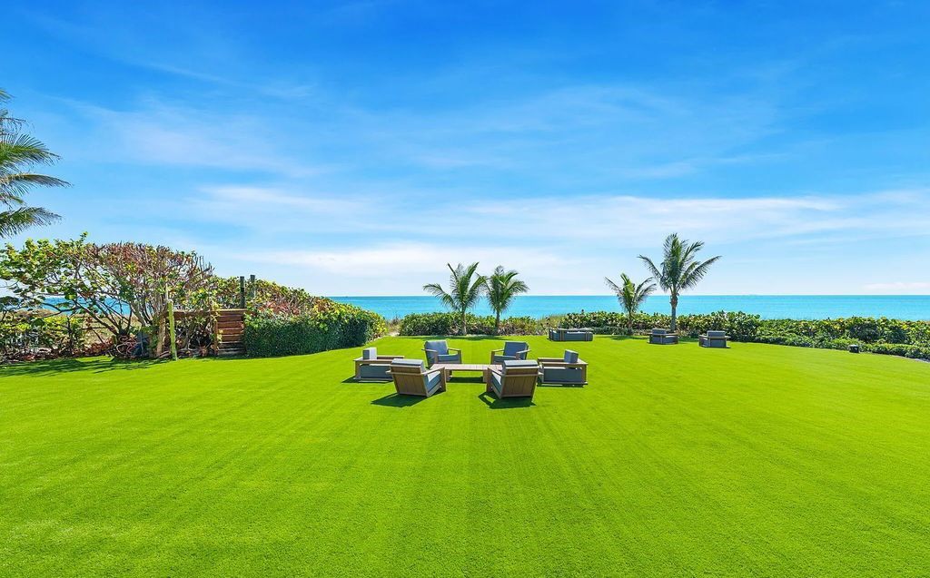 2325 S Ocean Blvd, Delray Beach, FL. A spectacular direct Oceanfront 9BR/13.7BA Estate, custom-built with commanding, unobstructed ocean views. The property boasts gorgeous detailing throughout, featuring palazzo-inspired compound, custom finishes, intricate marblework, and beautiful artisan millwork.