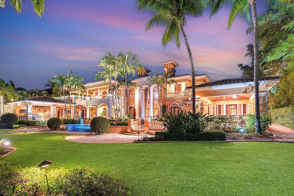 This majestic waterfront estate in Palm Beach Gardens is the ultimate in luxury living. Boasting 150 feet of deep water intracoastal access, no-fixed bridges, and a no wake zone, this compound is centrally located within minutes of the area's best restaurants, shopping, and highways.