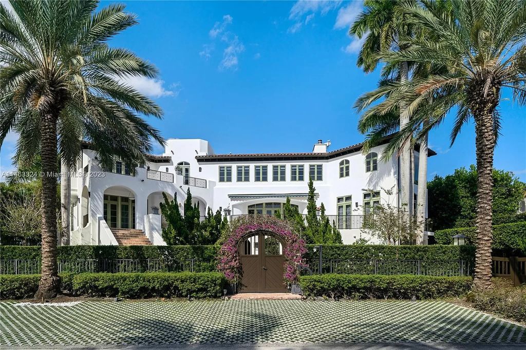 This stunning 17,873 total SF waterfront estate in The Moorings community of Coconut Grove features 7 bedrooms, 9+2 bathrooms, multiple covered terraces, a gourmet eat-in kitchen, an elegant primary suite, a pool, dock, house generator, and direct access to Biscayne Bay. Enjoy endless water views and close proximity to the finest dining, shopping, and schools.