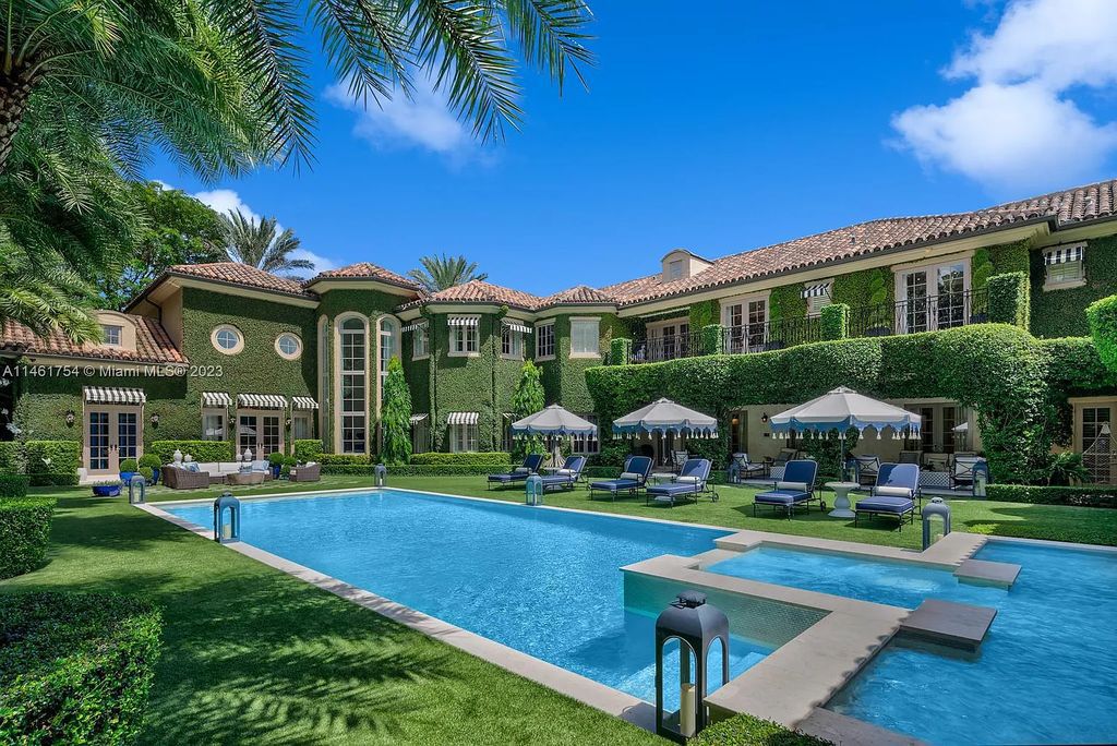 A $16 million masterpiece in Ponce Davis, Miami. This meticulously renovated residence offers the finest in luxury and refinement, from its grand foyer to its lavish master suite. Outdoors, al-fresco moments flourish with covered terraces, a pool/spa, and a summer kitchen.