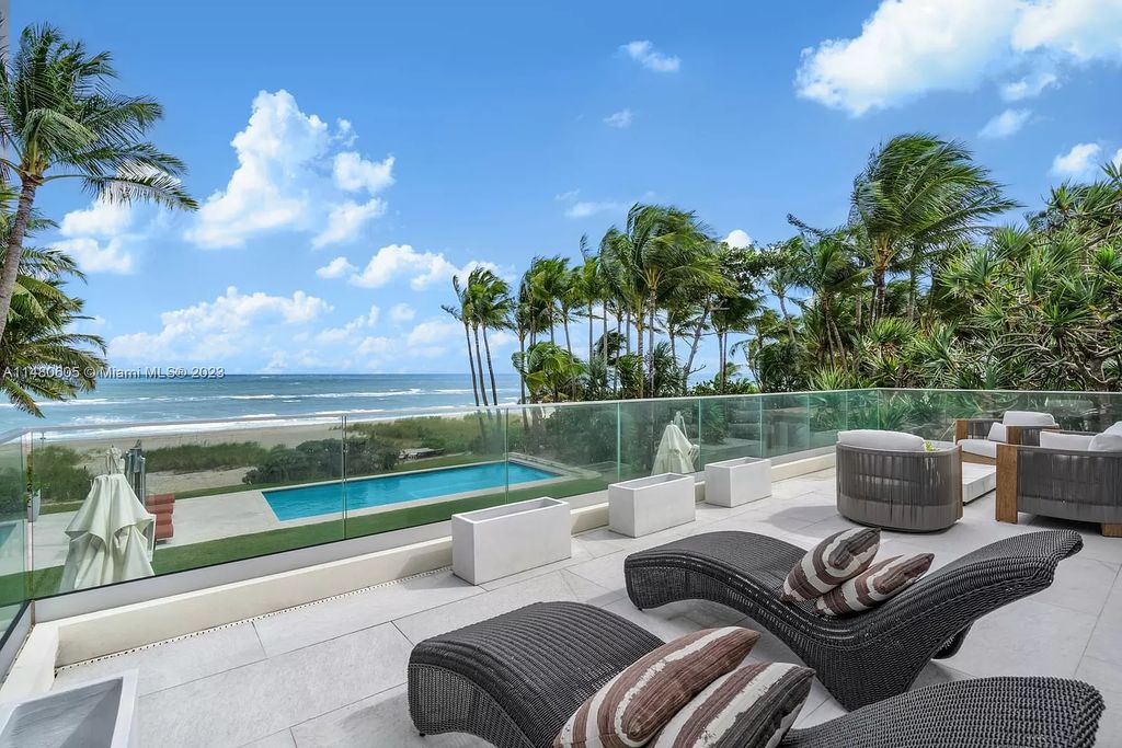 Experience the ultimate in luxury living at this magnificent beachfront compound in Golden Beach, FL. Featuring 10 bedrooms, 18 baths, and over 13,300 square feet of living space, this expansive estate offers stunning ocean views, multiple hosting areas, and resort-style amenities.