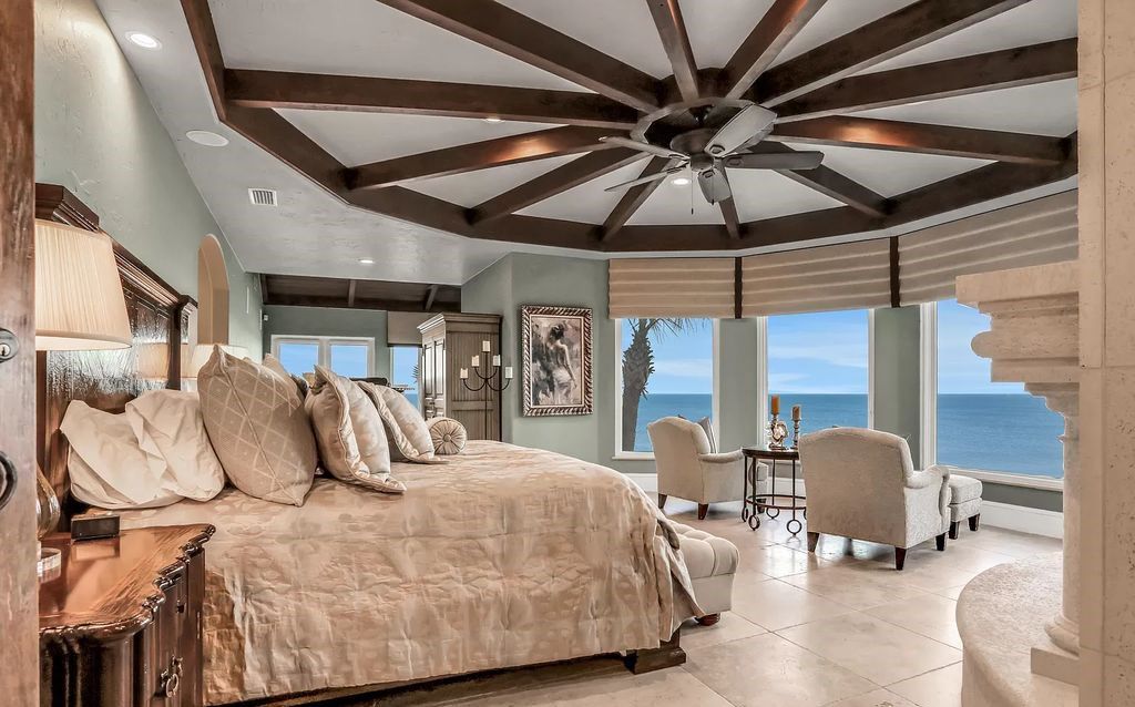 Experience unparalleled luxury at 1263 Ponte Vedra Blvd. This 12,751 sq ft custom estate boasts 200' ocean frontage, panoramic sunrise views, 6 ensuite bedrooms, a private beach, lagoon pool, gym, wine cellar, & more. Minutes from dining, shopping, & exclusive clubs.