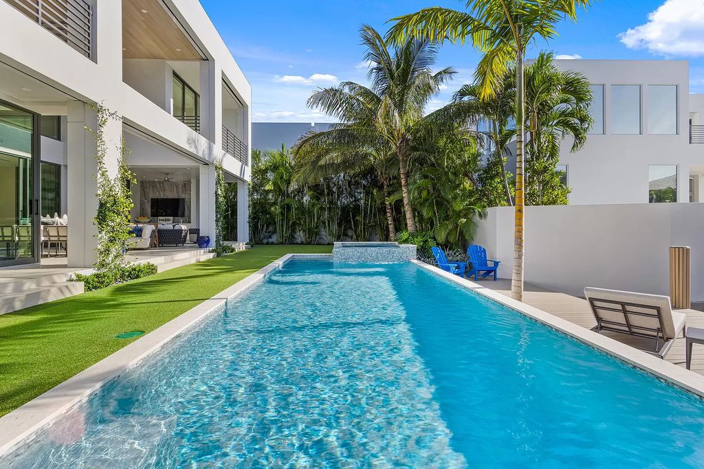 Dive into coastal living at this brand-new 5-bedroom masterpiece. Waterfront paradise with pool, dock and chic interiors steps from award-winning beaches and vibrant Delray Beach. Indoor/outdoor living redefined.