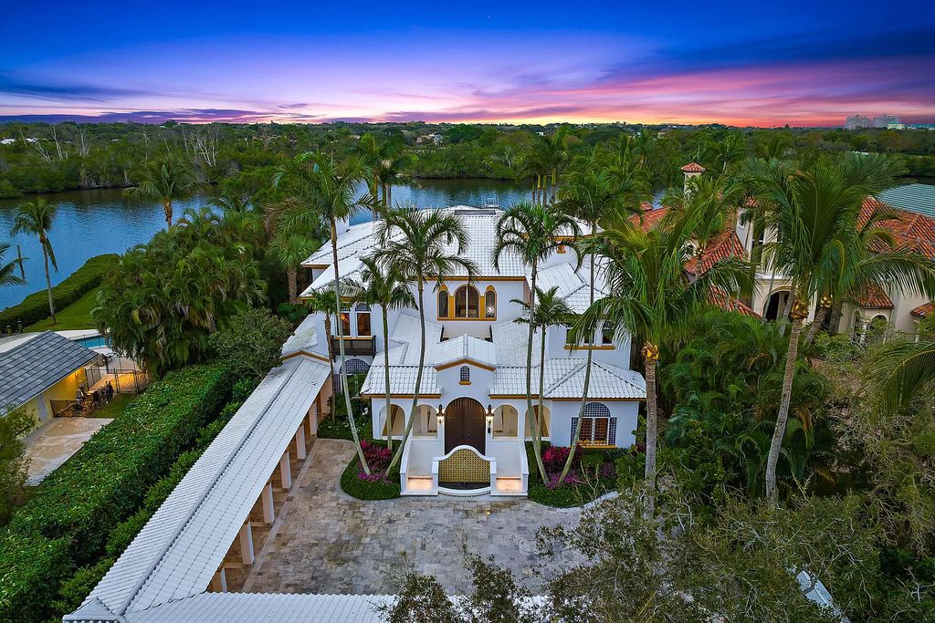 Experience ultimate waterfront living in this exquisite 5BR Palm Beach Gardens home. Exquisite Moroccan design, private dock, resort amenities and endless Intracoastal vistas. Don't miss out!