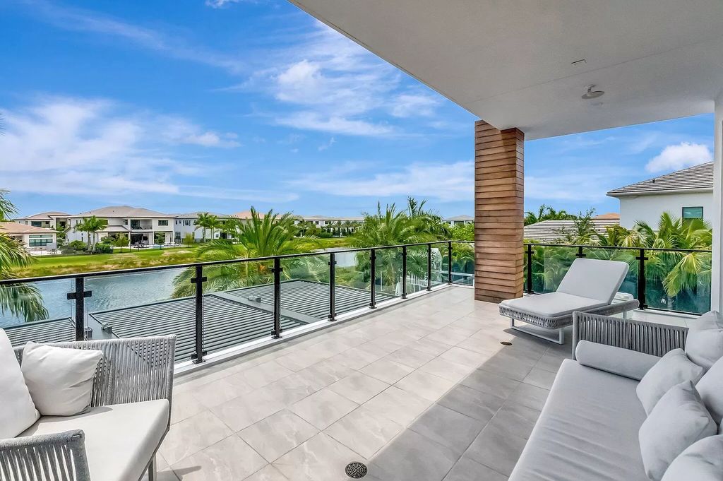 This 8,000 square feet masterpiece boasts 6 bedrooms, 7.5 baths, a waterfront location, a resort-style pool and spa, custom upgrades throughout, and breathtaking water views.