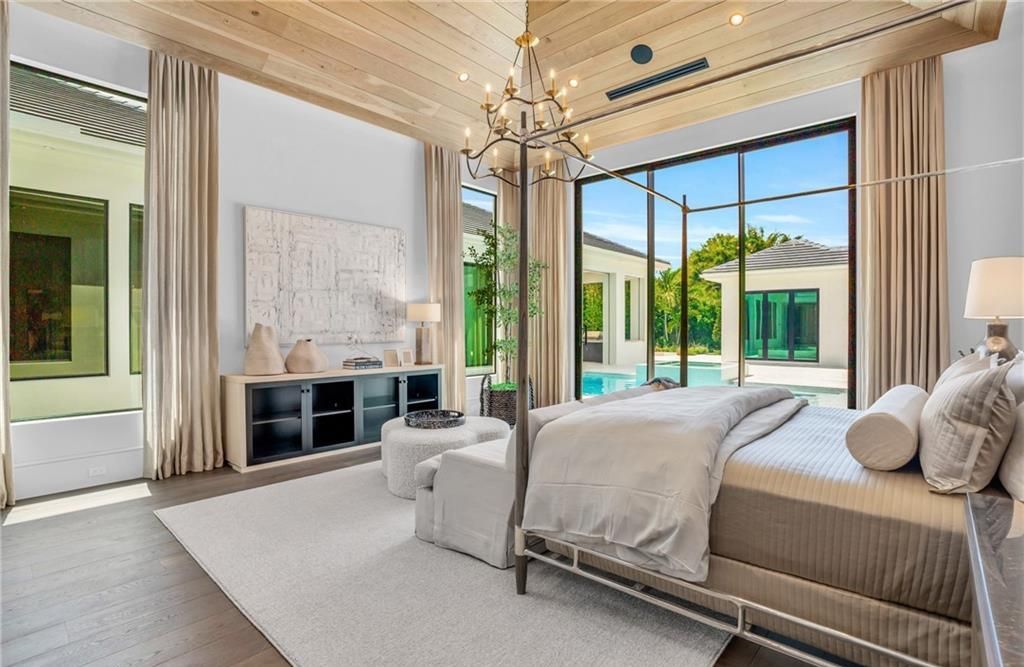 Built by Borelli Construction and designed by Carrie Brigham Design, this modern Tudor masterpiece boasts a chef's kitchen, expansive game room with wet bar, sparkling pool with pool house, private guest casita, resort-style lanai with fireplace, and top-of-the-line finishes throughout.