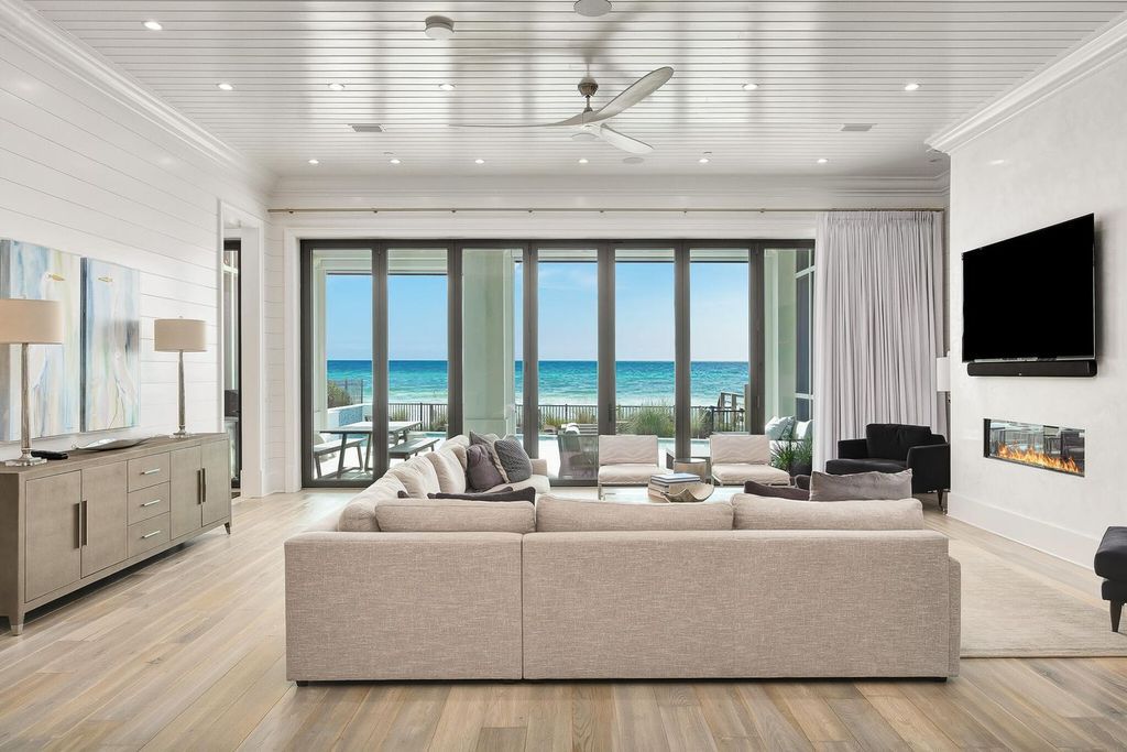 This meticulously crafted 7,650 square feet estate boasts private beach access, a resort-style pool, an elevator, and breathtaking Gulf views. Nestled on the coveted east end of 30A, enjoy proximity to Rosemary Beach, Alys Beach, and Kaiya. Unwind in unparalleled luxury and explore the best of 30A!