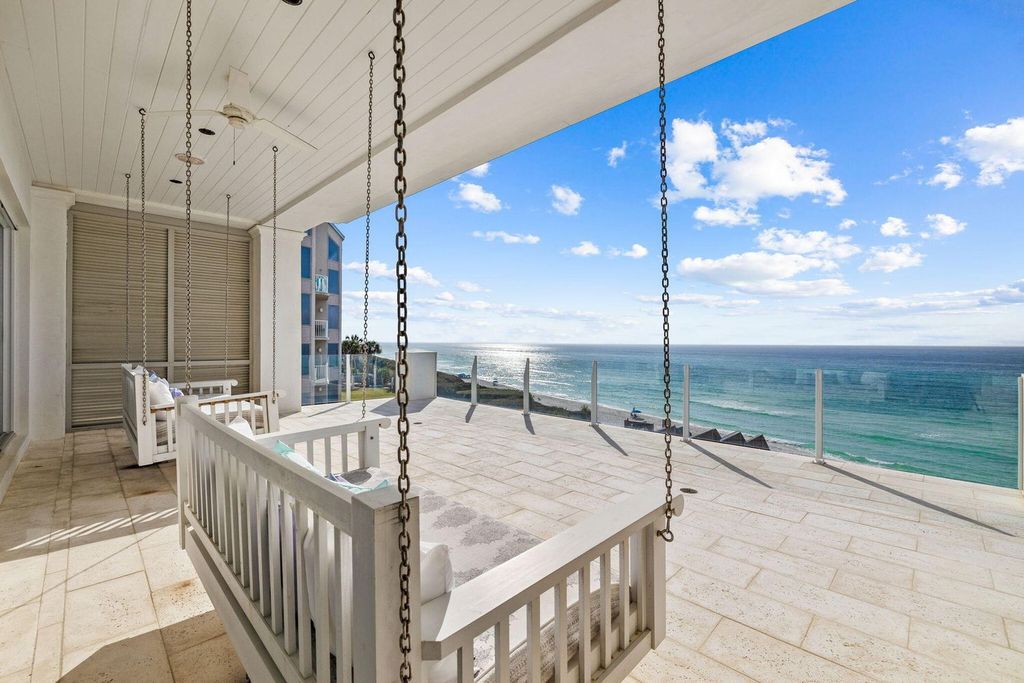 Unwind in beachfront bliss at this stunning 8-bedroom residence in Inlet Beach. Enjoy breathtaking ocean views, a private pool, gourmet kitchen, and multiple terraces. Perfect for family gatherings and unforgettable vacations!