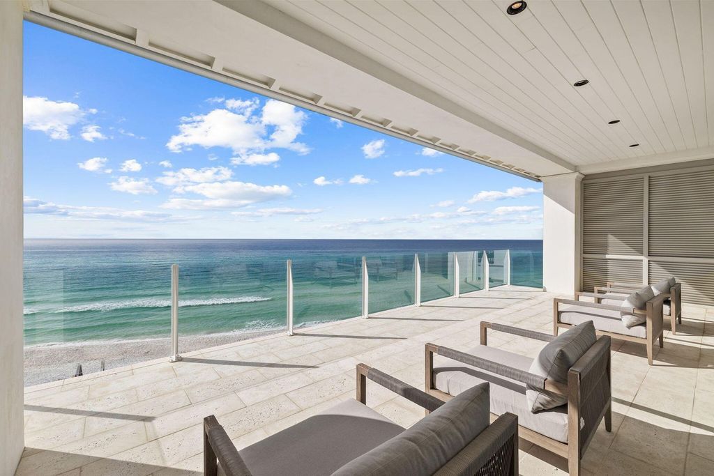 Unwind in beachfront bliss at this stunning 8-bedroom residence in Inlet Beach. Enjoy breathtaking ocean views, a private pool, gourmet kitchen, and multiple terraces. Perfect for family gatherings and unforgettable vacations!